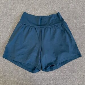 HALARA Women's High-Waist Deep Teal Athletic Shorts